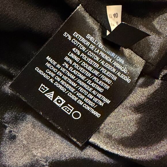 Tahari Leopard Ruffle Ruched Jacket Y2K Stretch Brown Black Hook Eye Close Sz 4 - Picture 8 of 9